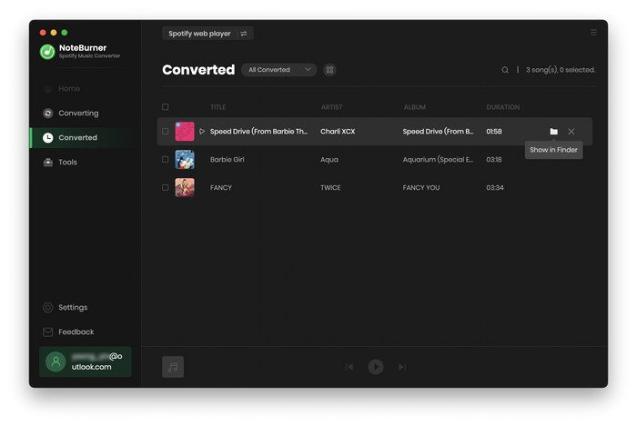 converted Spotify songs Engine DJ format